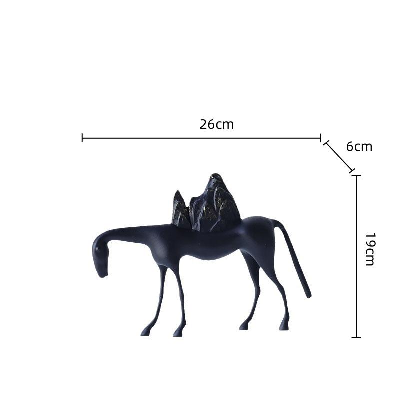 Metal Handicrafts Simulation Animal Sculpture Horse Ornament Camel Mountain Abstract Animal Statues Home Decoration