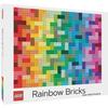 Puzzle - Lego - Rainbow Bricks - 1000 Pieces - Abstract Theme - Multicolor