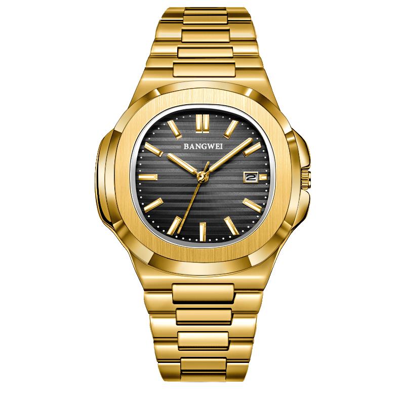 2024 New Luxury Men Quartz Watches 30M Waterproof Automatic Date Watch Stainless Steel Sport Watch for Men Clock