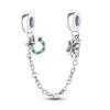 Nový 925 Sterling Silver Sparkling Pav éCrown O Tree Bezpečnostní řetízek Přívěsek Korálky Temperament Náramek Ženy Šperky Dárek