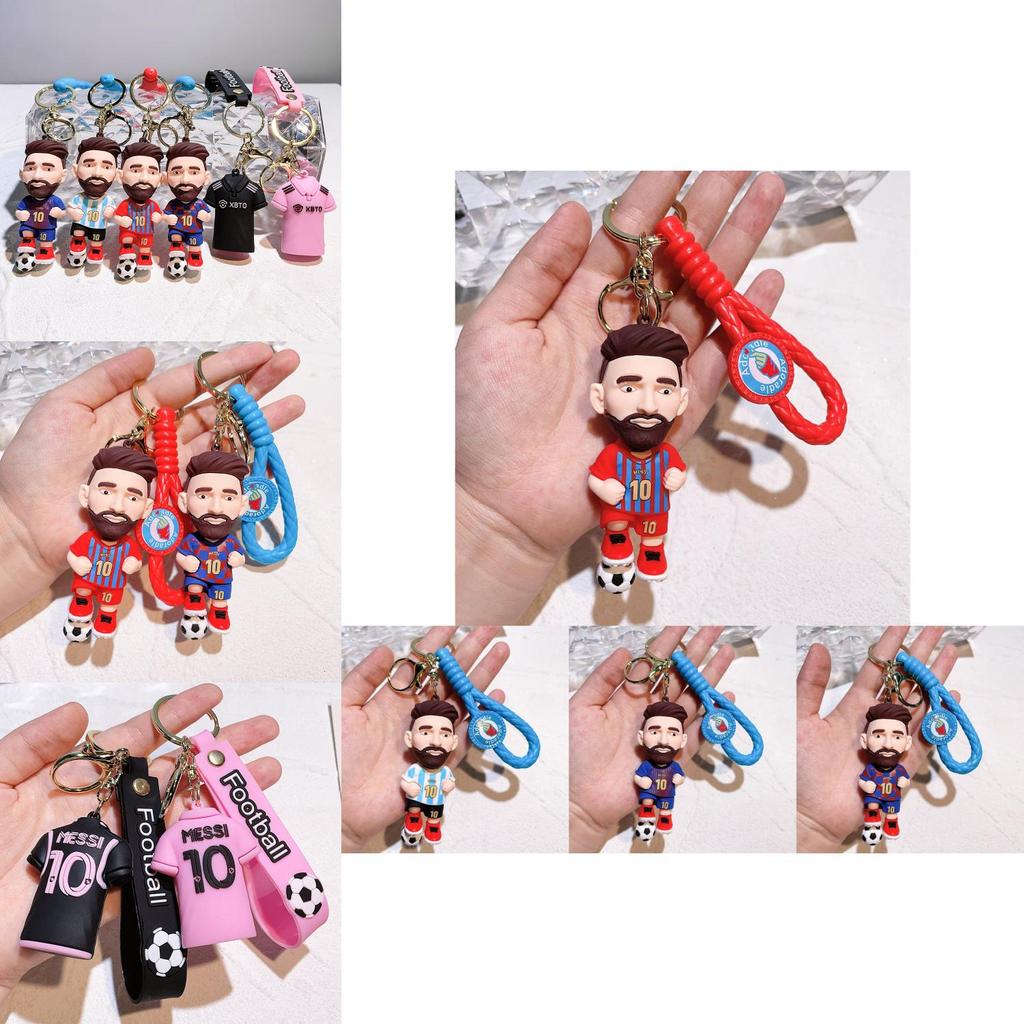 Vibrant Messi Keychain Football Star Jersey Keyring Ideal Fan Gift For Birthdays