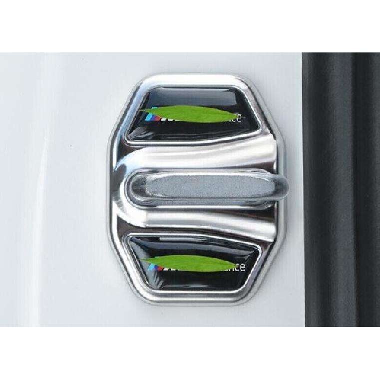 For BMW 7 Series M7 16-22 Silver Titanium Door Lock Protection Cover Trim
