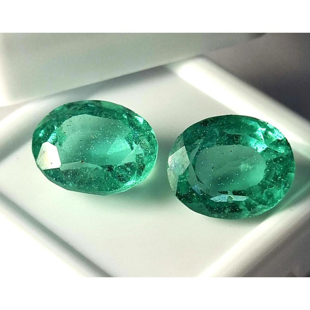 Stunning Natural Green Zambian Emerald 13-15 Ct Oval Cut Certified Gemstone