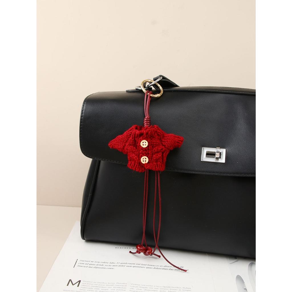 Autumn and winter original retro mini doll sweater beaded bag pendant versatile bag clothes casual pendant accessories