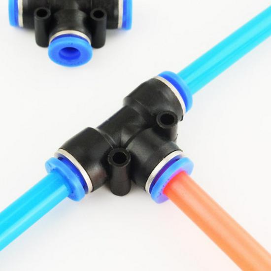 PE T-type Pneumatic Quick-connect Tee Connector 4-12 Mm