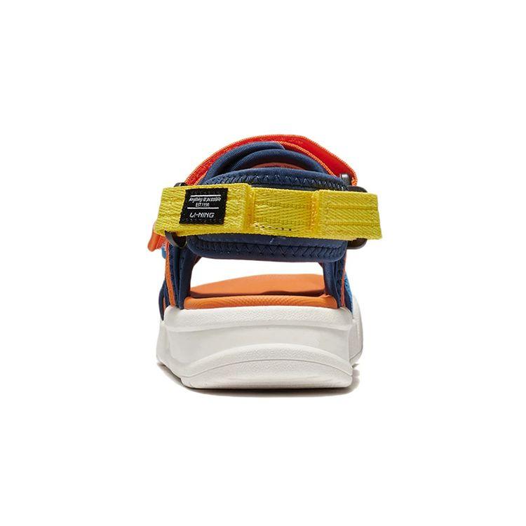 Li Ning Comfortable Versatile Breathable Kids Sandals Kids Footwear Blue Orange YKKS020-3