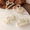Retro Gradient Beaded Hair Claw Women's Geometric Plastic Hairpin Clip Fashion Everything Hair Clip Hair Accessories