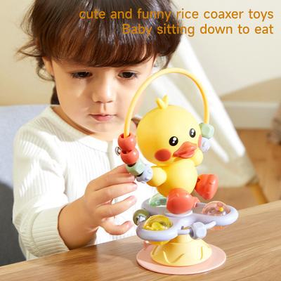 Cadeira alta para bebê Brinquedos Chocalhos Conjunto Divertido Montessori Mesa de jantar para bebê Ventosa Brinquedos Desenvolvimento precoce Habilidades motoras finas Brinquedos Presentes