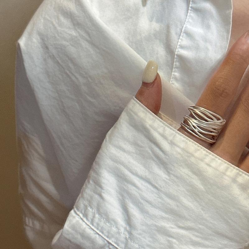 Verstellbare Überkreuzringe Verschlungene Ringe Modische Verdrehte Kreuze Wickelringe Verstellbare Kupferringe Schmuck für Frauen