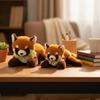 36/43cm Bauchlage Roter Panda Plüschtier Stofftier Realistisches Rotes Panda-Puppe Kinderspielzeug Weihnachts-Geburtstagsgeschenke für Jungen und Mädchen
