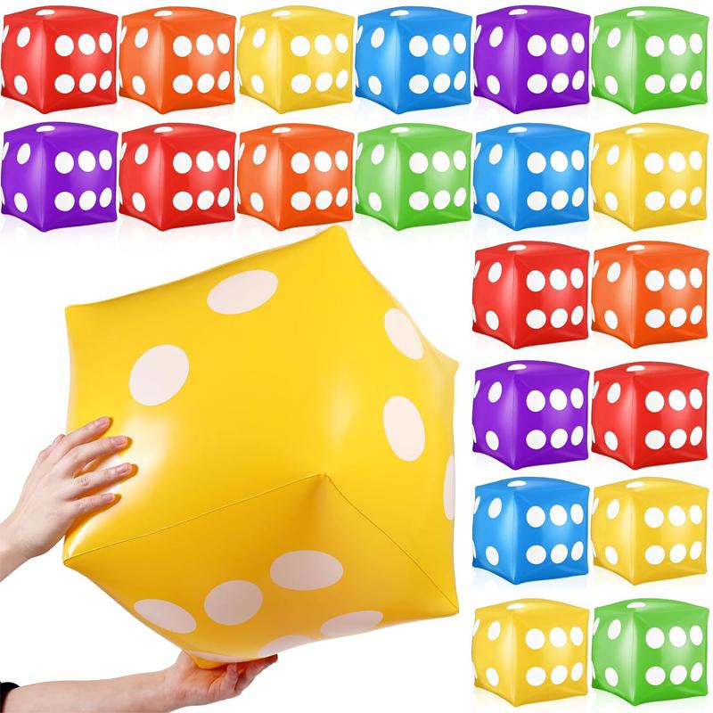 

Jumbo Pvc Inflatable Dice 28*28Cm Playground Carniva Fun Party Supplies Outdoor Entertainment Board Games For Kids Adults (As shown-31709)-