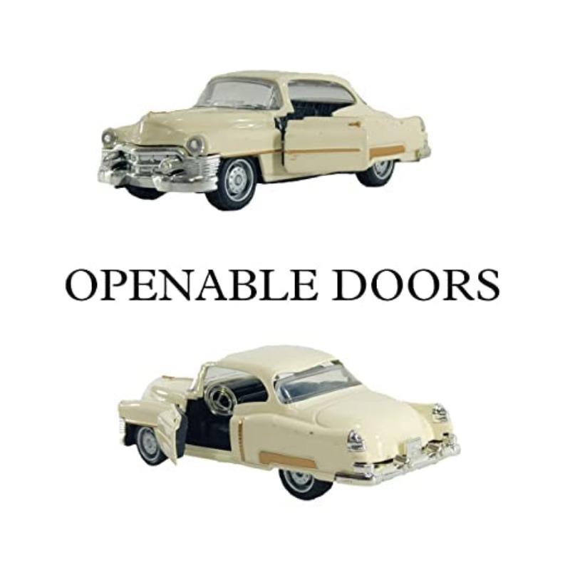 1/36 Méretarányú Cadillac Vintage Autók Ötvözet Die-Cast Húzható Hátra Fém Modell Klasszikus Autó Gyűjtői Darab Gyerekeknek Felnőtteknek Ajándék Die-Cast Nyitható Ajtós Autó