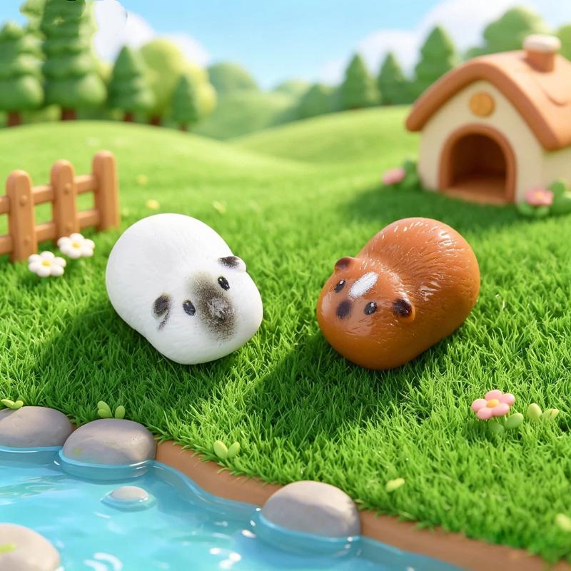10/20Pcs Mini Guinea Pig Figurines Resin Cavy Miniature Animals Figurines Fairy Garden Miniature Moss Landscape Diy Crafts