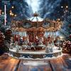 Christmas Desk Decor, Santa Claus Rotating Carousel Design Indoor/ Outdoor Home Office Decoration, Home Tabletop Decorations, Nurseries, Home Desk