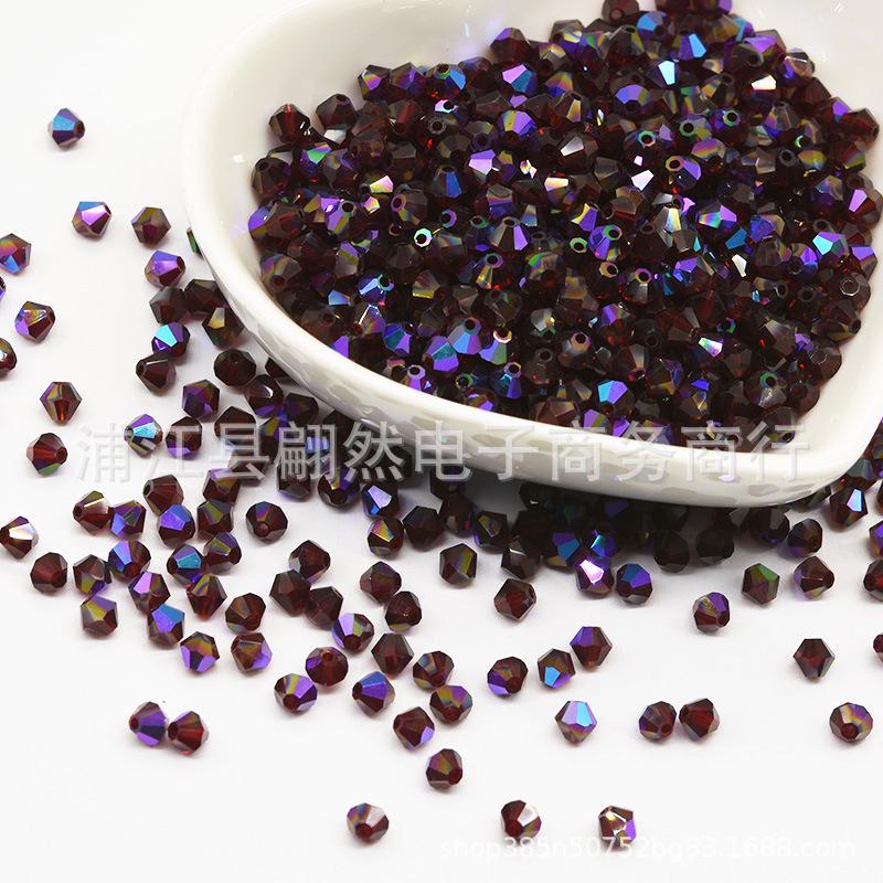 Premium 100-Piece 4mm Crystal Diamond Beads for DIY Headdress Hairpins
