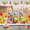 Cute Tulip Bunny Eggs Background Celebrate Poster Props  Courtyard Indoor Outdoor