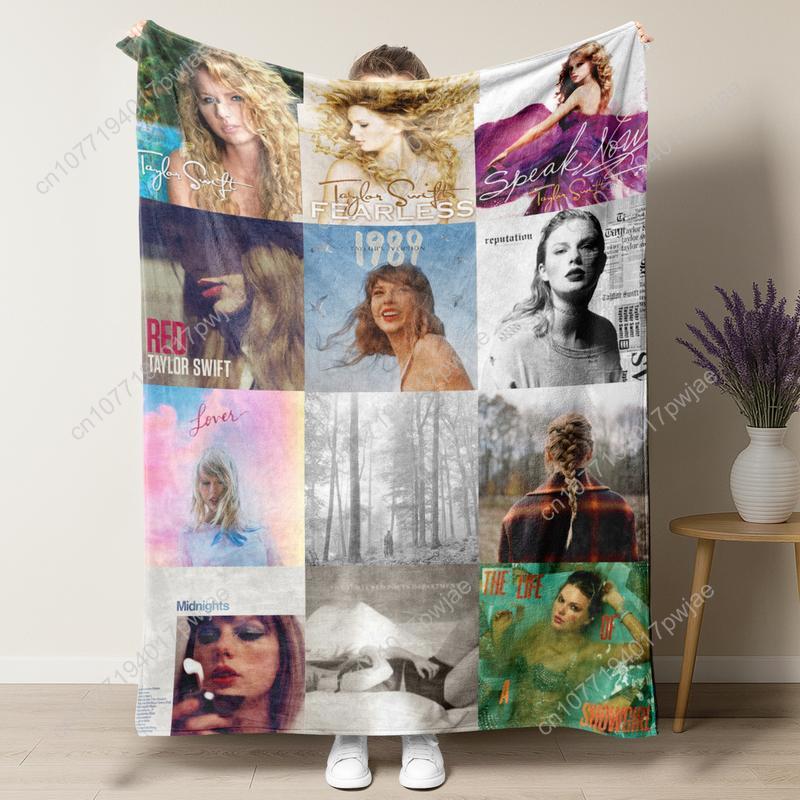 Coperta celebrity T-Taylor Alison Swift cantante, Migliori regali per Swiftie, coperta morbida calda e confortevole per divano ufficio riposino