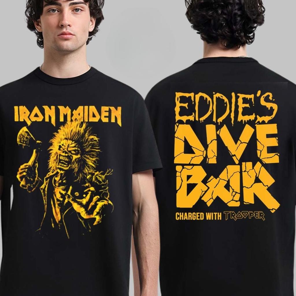 Men T-shirts Iron Maiden Run for Your Lives World Tour 2025 Arnhem Netherland Dutch Exclusive Merch Tee At Gelredome T-Shirt
