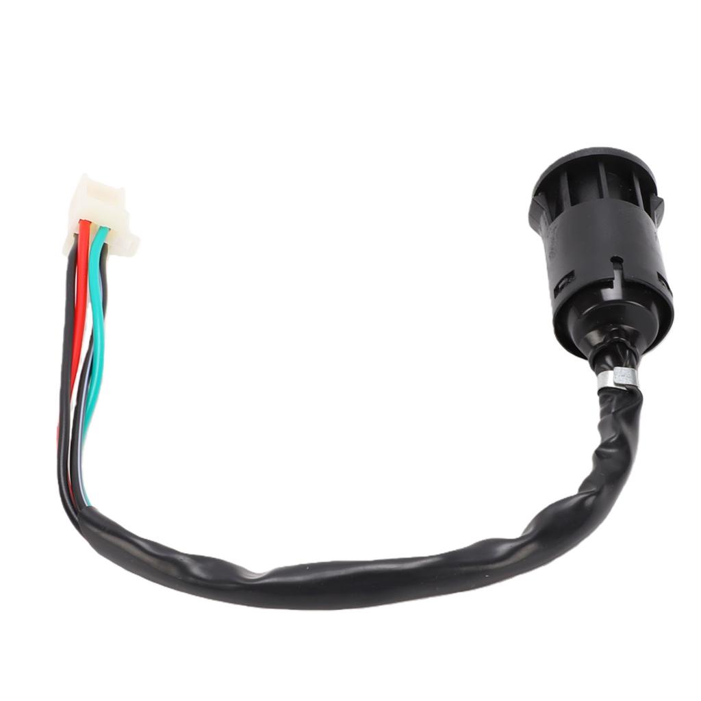 Ignition Switch Key with Cap 4 Wires Starter Ignition Key Switch Replacement for SUNL ATV 50ml 70ml 90ml 110ml 125ml