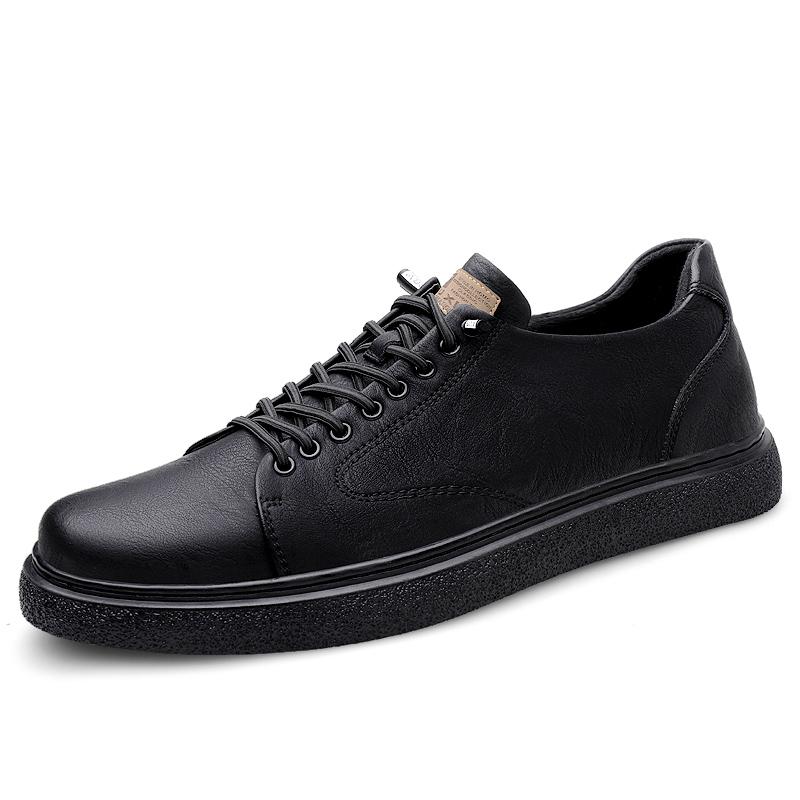 

Высококачественные фирменные мужские туфли из натуральной кожи, простые бежевые туфли-оксфорды, износостойкие подошвы, модная мужская спортивная обувь 46 чёрный