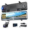 Mirror-Type Dash Cam [2026 Innovative Model, 4K HD Quality, 12-inch Large Screen] Dash Cam with Front and Rear Cameras, WDR & HDR, 170-Degree Ultra-Wi