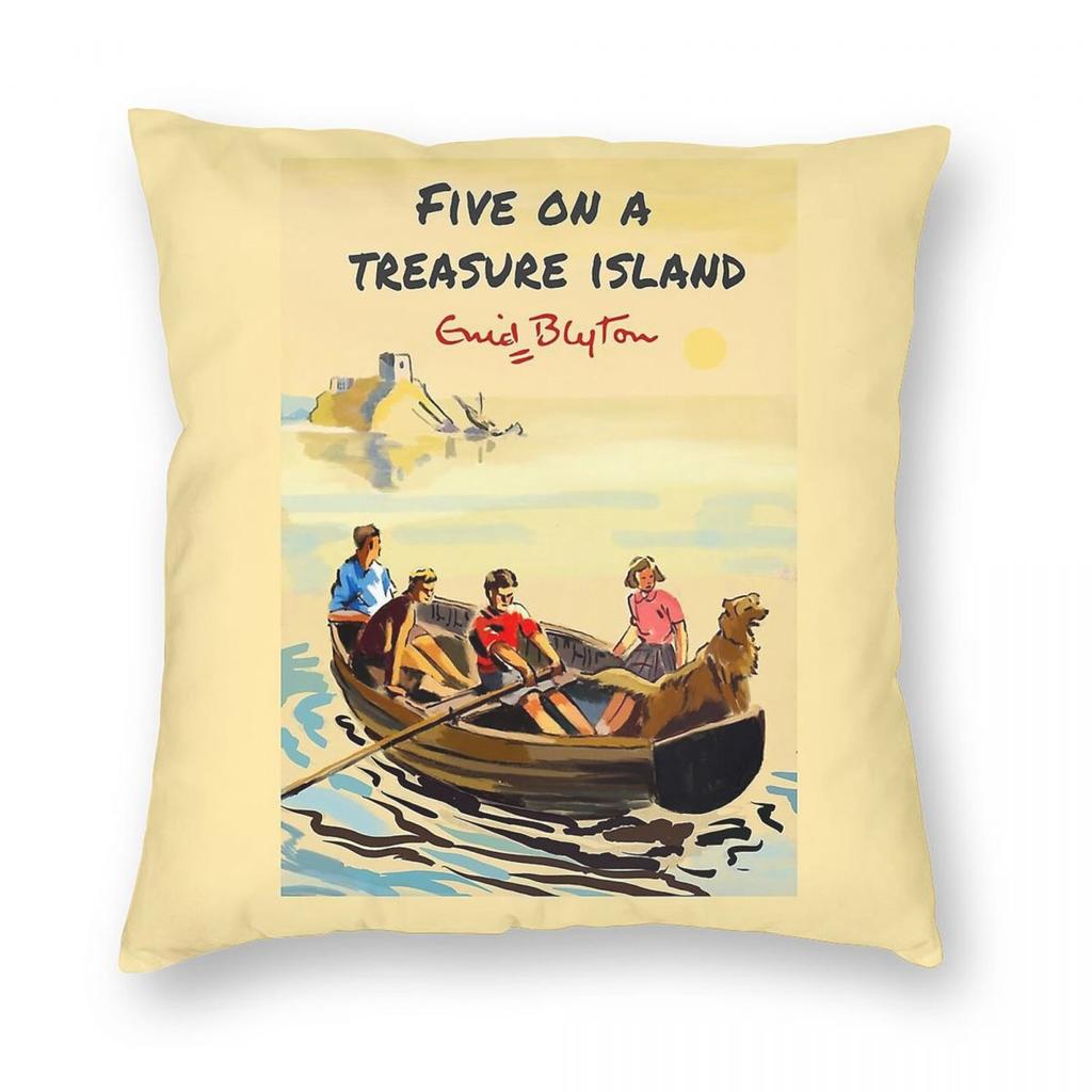 The Famous Five By Enid Blyton Pillowcase Polyester Linen Velvet Printed Zip Decor Sofa Seater Cushion Case