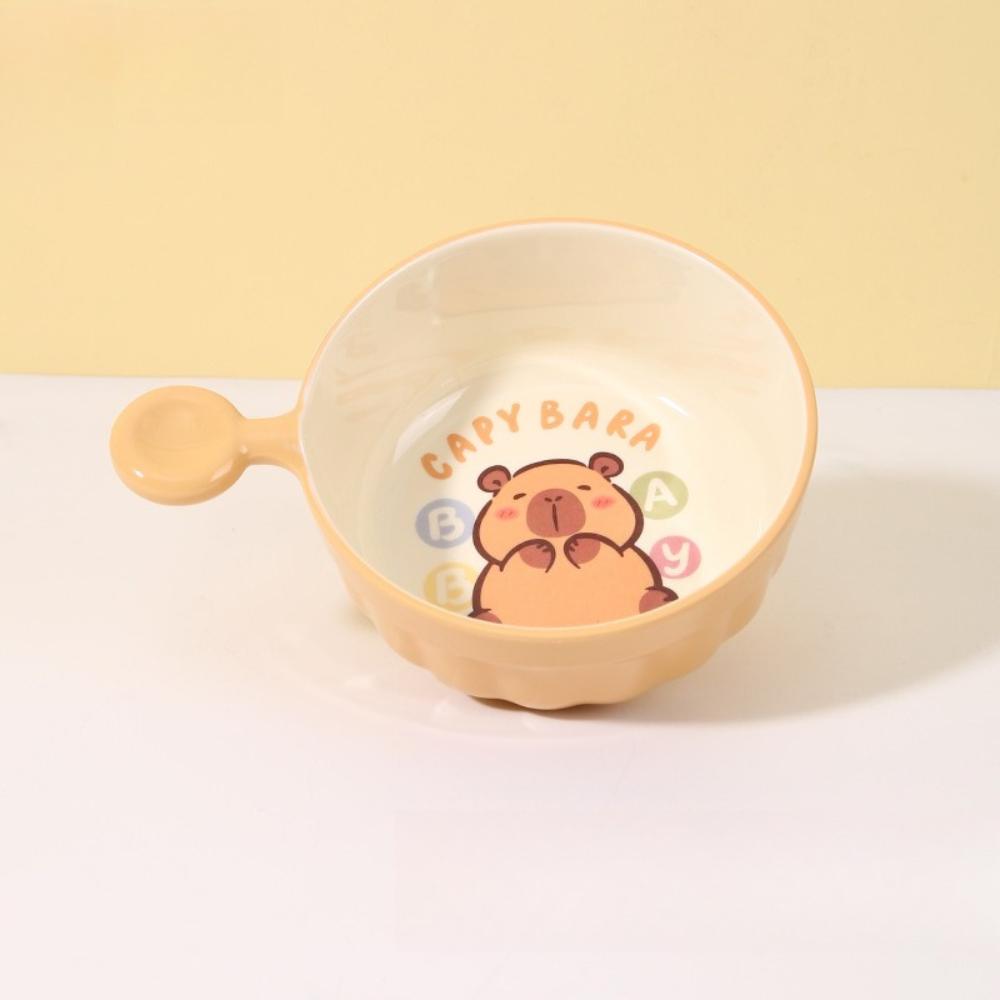 Миска для овсянки с капибарой Милая детская суповая тарелка для лапши Портативная разделенная обеденная тарелка Легко моющаяся салатница для дома школы