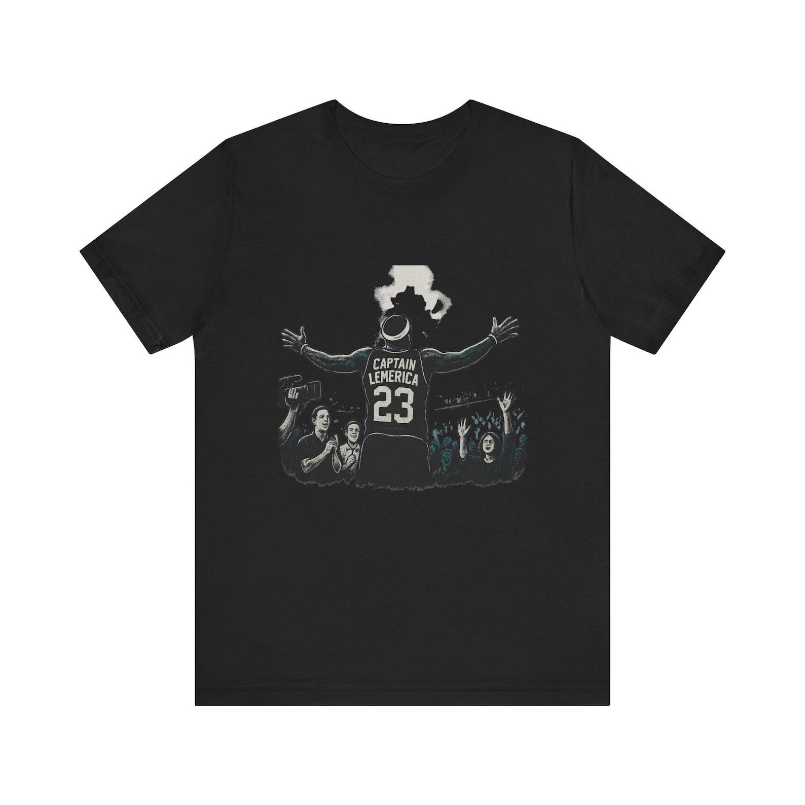 Captain LeMerica LeBron James USA T-Shirt – Basketball Fan Apparel 3XL