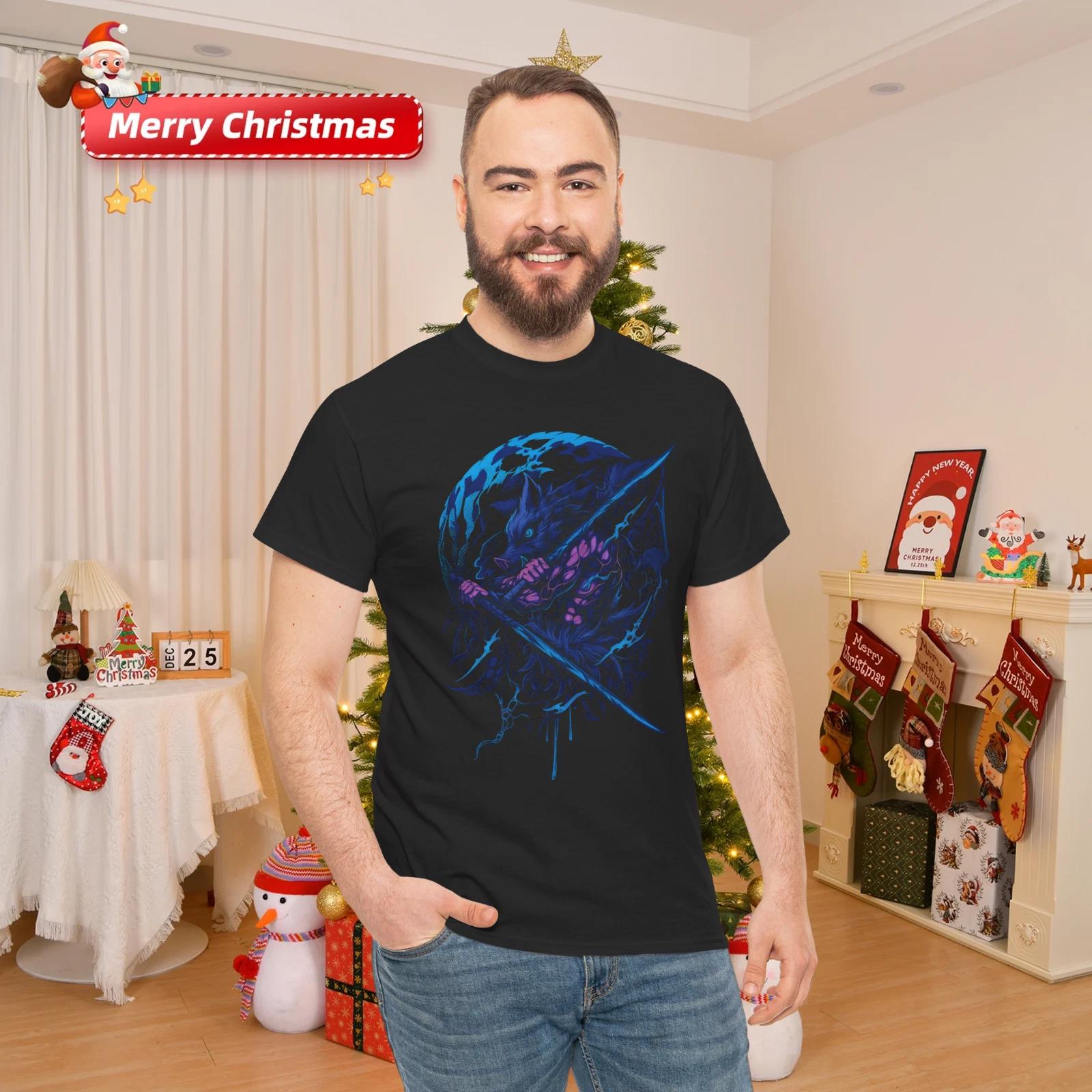 Men s and Women s T-shirts Beast Warrior Blue Fury T-Shirt Intense Anime-Inspired Battle Design M