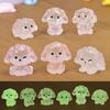 6/30PCS Luminous Mini Poodle Figures Home Decor Miniature Fairy Garden Decoration Dog Puppy Figurine The Dollhouse Accessories
