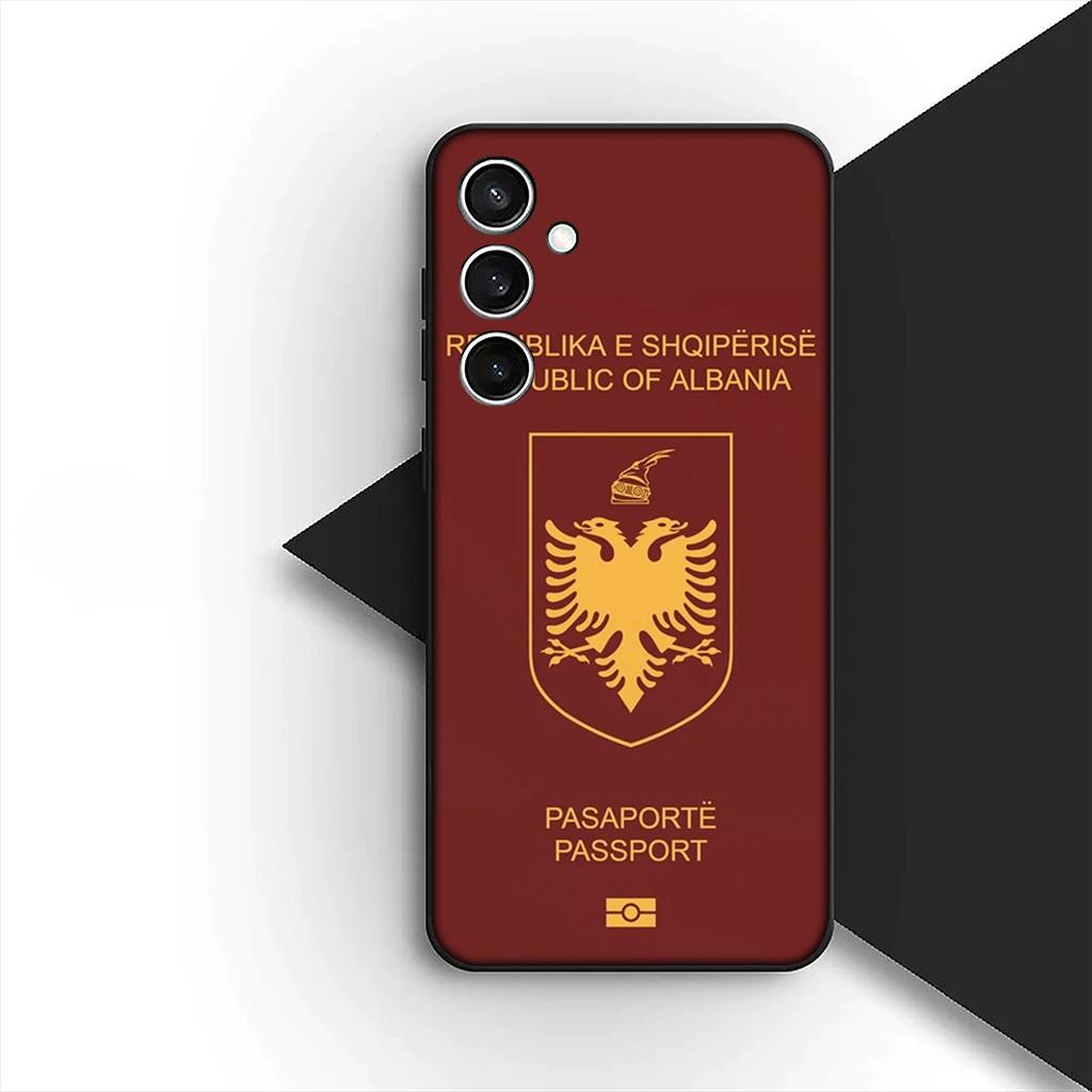 Soft Cover for Samsung Galaxy S24 S25 S23 FE Ultra Plus S7 Edge S25+ S23+ A56 5G Casing Phone Case Albania Love Albanians Flag
