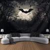 2D HD Druck Halloween Nacht Fledermaus Wandteppich Böhmische Wohnkultur