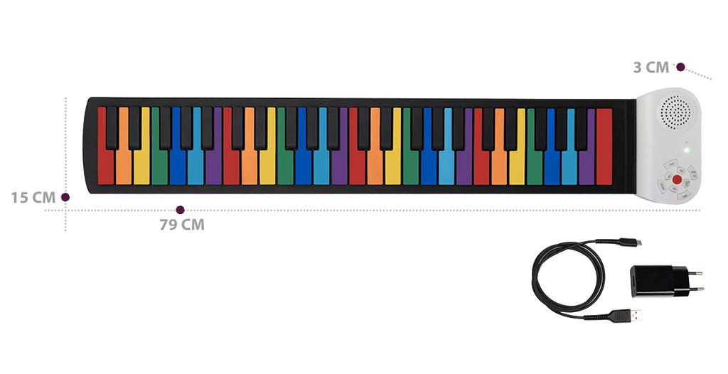 MusicMate MM-P6 TravelMelody Roll-Up Keyboard