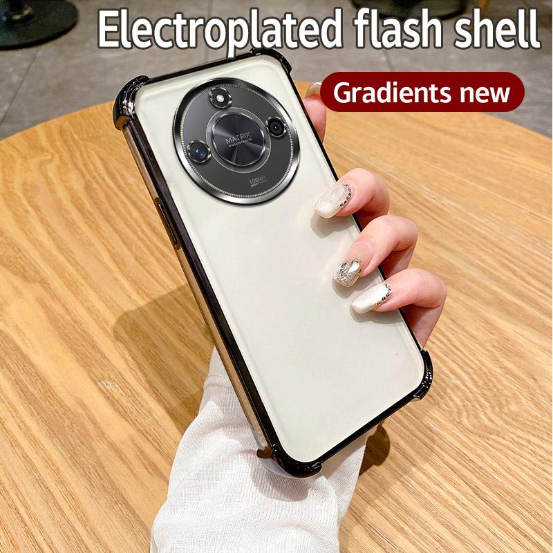 For Honor X9B Case Honor Magic 6 Lite Phone Case Shiny Glitter Plating Silicone Camera Lens Soft Back Cover