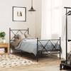 VidaXL Black Metal Headboard 75 Cm, Headboard for Single Bed, Black Headboard,, Metal Headboard 376528