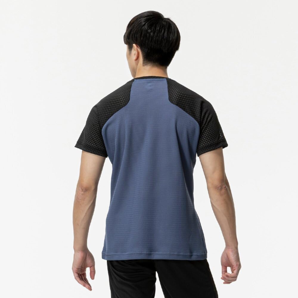 Mizuno Direct Store Exclusive Baseball Cooling T-Shirt, Unisex, 12JACT82 2XO, Vintage Indigo