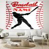 Custom Name Baseball Print Tapestry, Backdrop, Easy Setup, Ideal for Bedroom, Office & Living Room, with Aesthetic Wall Hanging Decor.