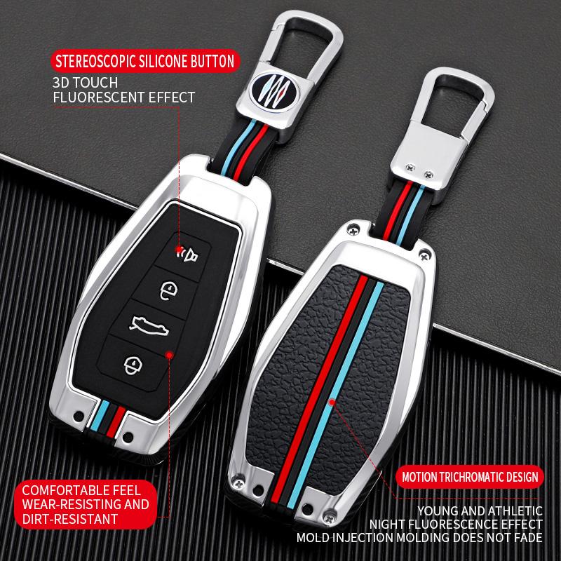 Zinc Alloy Car Key Case Cover Shell Fob Key Bag for Geely Okavango Coolray Atlas Monjaro Tugella Emgrand GT S Proton X50 X70