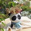 Animal Panda Concrete Silicone Mold Succulent Flowerpot Clay Cement Plaster Molds Home Garden Flower Pots Mould Crafts