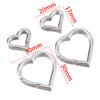 2pcs/1pc No Fade Stainless Steel Heart Spring Lobster Clasp Keychain Oval Clasps Keyring Carabiner Key Holder DIY Jewelry Making