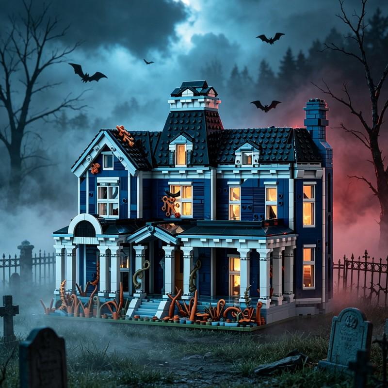 MOC Strange Tales Haunted House Building Blocks Model - Halloween Gift