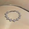 Elegant Zircon Love Heart Flower Bracelet for Women: Fashionable & Versatile Hand Jewelry