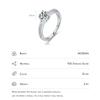 MODIAN 925 Sterling Silver Classic Dazzling Round 1CT Zirconia Wedding Ring For Women Engagement Platinum Plated Fine Jewelry