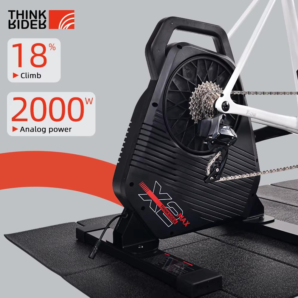 New ThinkRider X2Max Smart Bike Trainer MTB Road Bicycle Home Trainer Built-in Power Meter Power Meter Compatible