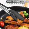 Silicone High-Temperature Stainless Steel Kitchen Tongs - Anti-Scald Bread, BBQ, Roasting Tongs