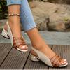 Fashion Summer Womens Sandals Block Heels Women Shoes Fashion Open Toe Casual Shoes Plus Size Women High Heels Luxury Sandalias De Mujer