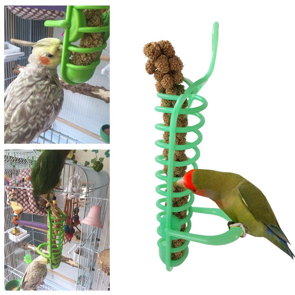 

Rice With Stand Spike Corn For Parrot Conure Macaw Fruit Fork Bird Feeder Pet Toy Foraging Device