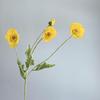 Silk Poppy Flower Flocking Simulation with 4 Heads for Decorative Photography