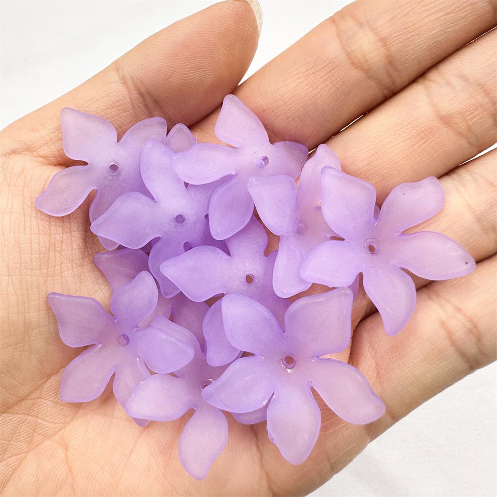 60 ks akrylové matné bauhinia květinový držák Výroba šperků na náušnice módní náhrdelníky korálky DIY vlasové doplňky