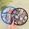 Blumenmuster Handfächer Japanischer Stil Tragbarer Fächer Flugscheiben-Fächer Outdoor-Aktivitäten